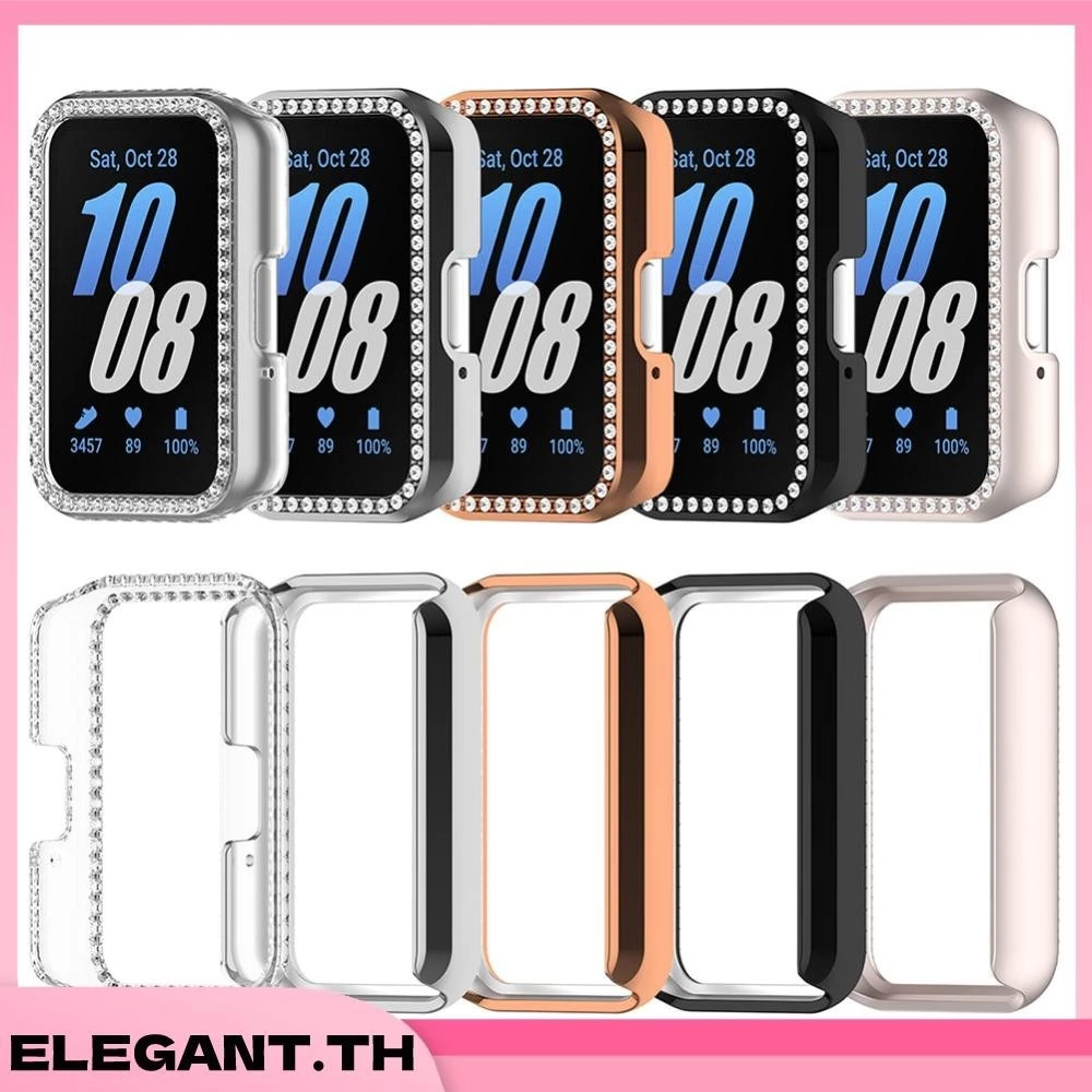 Pc Diamond Inlaid Case เคสป ้ องกันกรอบนาฬิกาสําหรับ Samsung Galaxy Fit 3
