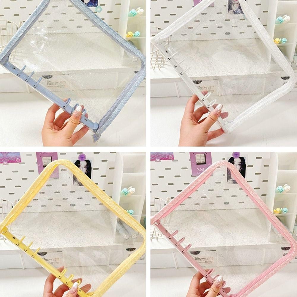 Jeremy1 A5 Binder Photocard Holder, หน้าด้านใน PVC Photo Album Binder, Kawaii โปร่งใส Photo Card Holder Card Storage Book Idol Card Collect Book Collection รอบไอดอล - รูปที่ 4