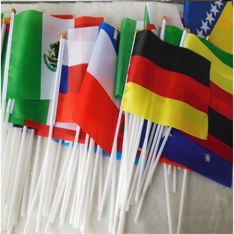 ธงมือถือ 14*21 ซม. พร้อมเสา 62 Counts World Cup Cheer ขนาดเล็กเกมโอลิมปิก United Nations National Team Flags ราคา ถูกที่สุด ดีลบีเคเค แกลเลอรีภาพที่ 2