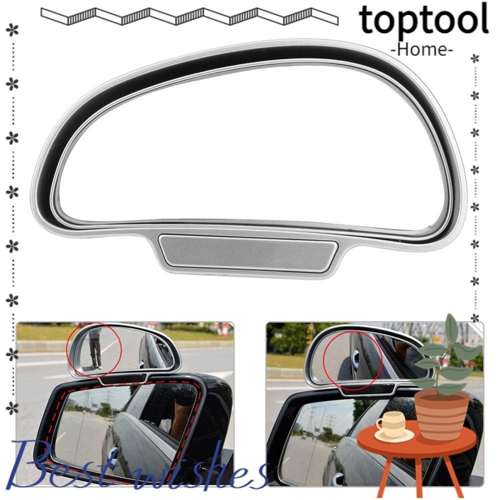 Toptool กระจกมองหลัง จุดบอด ปรับได้ หมุนได้ สําหรับจอดรถยนต์