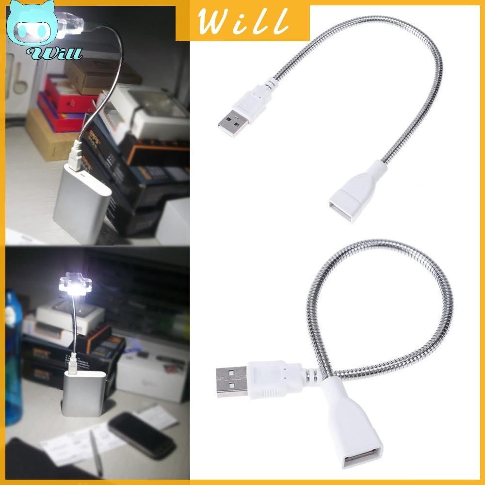 Usb ชายกับหญิงขยายไฟ LED อะแดปเตอร ์ สายโลหะหลอดยืดหยุ ่ น