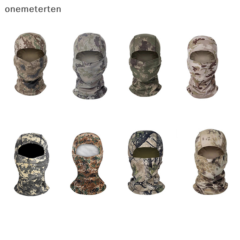 Rten ยุทธวิธี Balaclava Full Face Mask Shield ฝาครอบขี่จักรยาน Hung หมวกCamouflage Balaclava ผ้าพันคอสกีขี่จักรยานหมวก N
