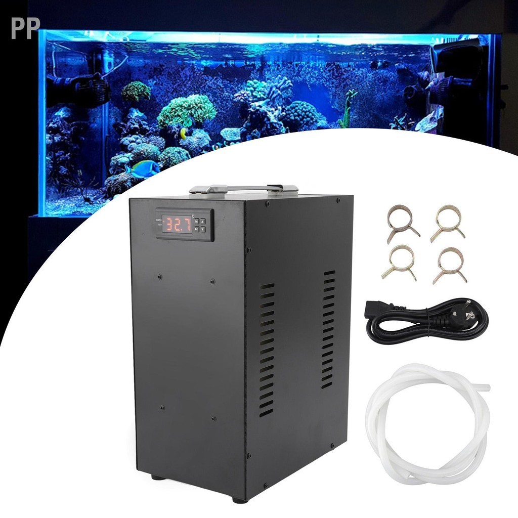 PP Aquarium Water Chiller Professional Silent Semiconductor Fish Tank พัดลมสำหรับถังปลาพิพิธภัณฑ์สัตว์น้ำ EU Plug 220V