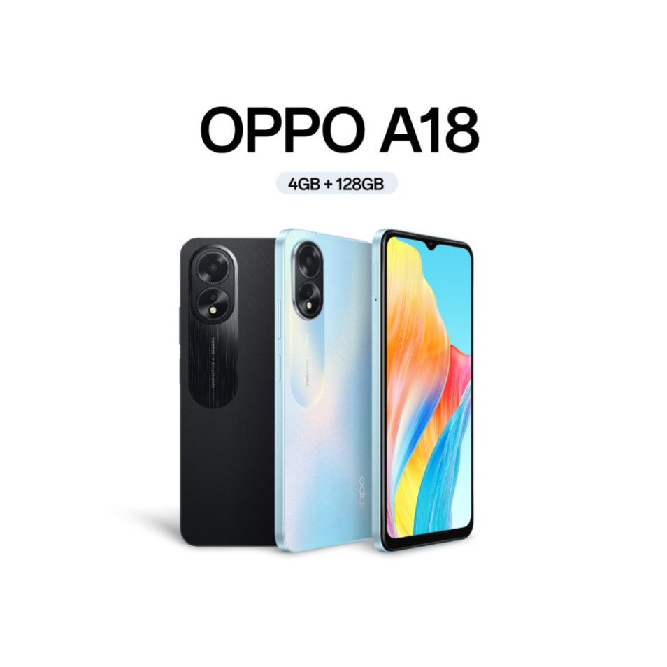 OPPO A18 (4+128) l โทรศัพท์มือถือ แบตใหญ่ 5,000mAhMediaTek Helio G85