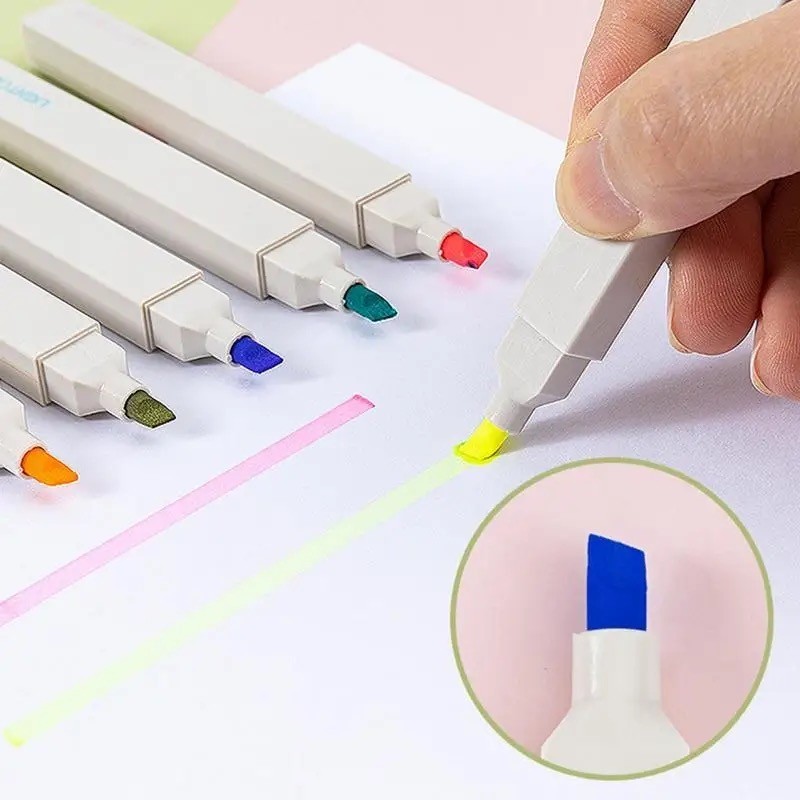 ปากกามากร์กเกอร์  ปากกาไฮไล์ ปากกาเน้นข้อความ ปากกาเรืองแสง ปากกา ปากกาไฮไล์หลากสี - รูปที่ 6