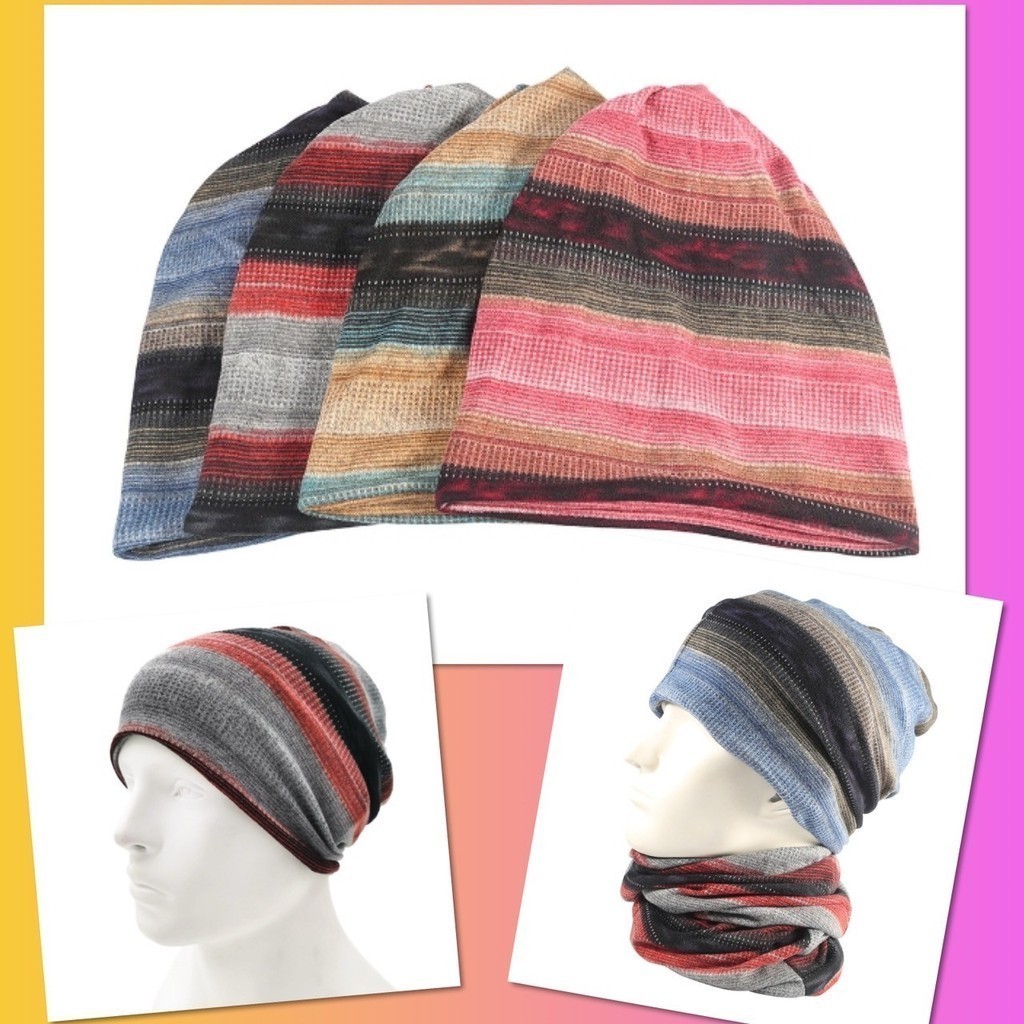 ❤ หมวก มะเร็ง ลายทาง ระบายอากาศ คลุมผม ผ้าโพกหัว หมวกคีโม แฟชั่น ผ้าเนื้อดี ยืดยุ่น หมวกผู้ป่วย เกรดพรีเมี่ยม ❤ - รูปที่ 5