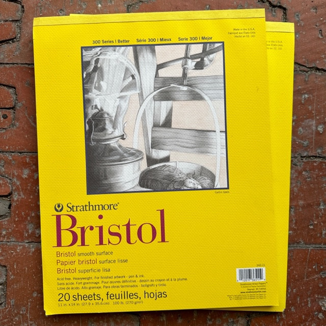 Strathmore 300 Series Bristol Smooth Tape Bound - 11x14 (AS-IS - IMPERFECT MACHINE CUT)