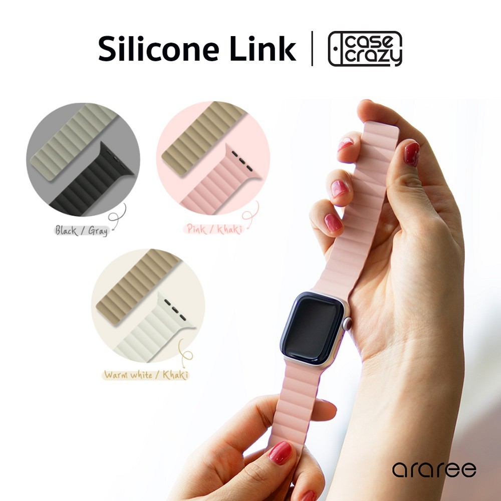 ARAREE สายใช้สำหรับ แอปเปิ้ล วอทช์ รุ่น Silicone Link Strap