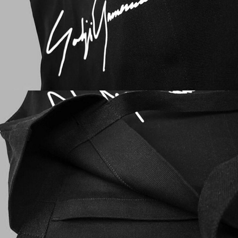 คลังสินค ้ าพร ้ อมขายร ้ อน LifeTrend Dark Style yohji yamamoto yohji yamamoto Design Canvas Bag ins