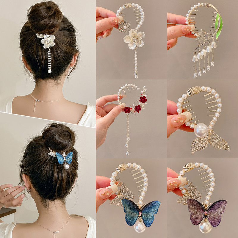 ฤดูร ้ อนใหม ่ High-end Temperament Hairpin ผม Artifact เครื ่ องประดับผมที ่ ด ้ านหลังหัว