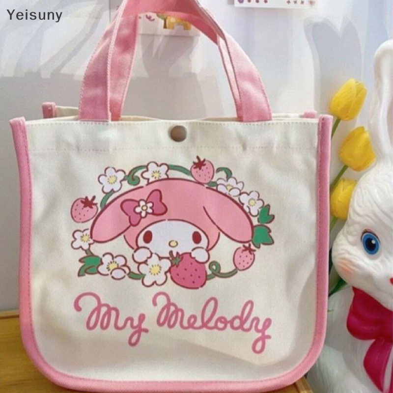 [Yei] 1pc กระเป๋าการ์ตูนน่ารักสําหรับผู้หญิงกระเป๋าถือนักช้อปสิ่งแวดล้อมReusableผ้าใบไหล่Toteกระเป๋าโรงเรียนกระเป๋าสาวของขวัญCOD