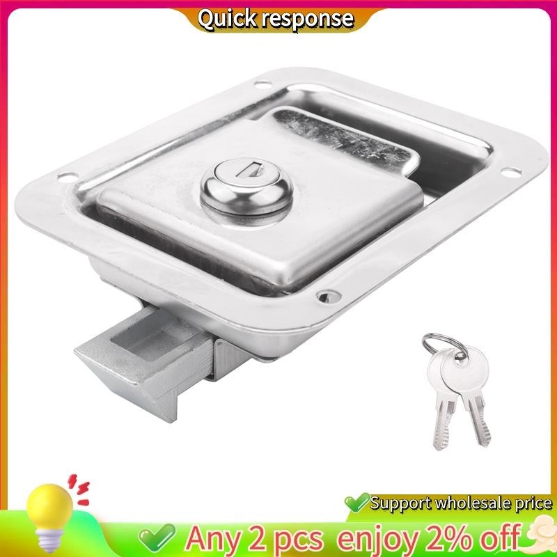 In stock-Paddle Slam Latch พร้อมตัวล็อคและกุญแจ Travel Trailer Lock สแตนเลส RV ประตู Latch Heavy Duty Flush Mount Handle Latch
