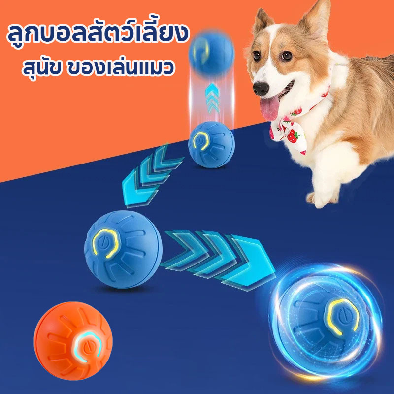 😻COD🐾ลูกบอลสัตว์เลี้ยง ลูกกลิ้งไฟฟ้า ของเล่นแมวอัจฉริยะ ลูกบอลกลิ้งอัตโนมัติ ของเล่นสําหรับสัตว์เลี้ยง