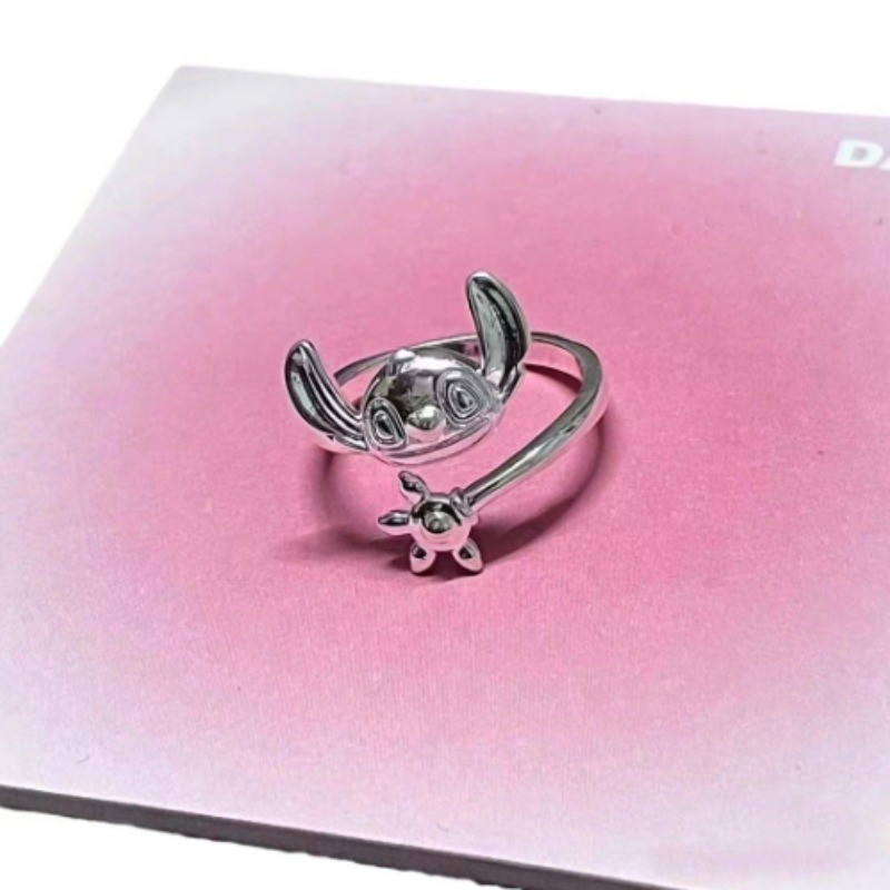 Stitch Ring Girl's New Instagram Stitch Couple Ring, Best Friend, Cute Cartoon Ring, Little Fresh