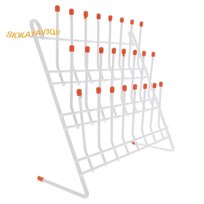 【siokayav3qf】Lab Drying Rack 24 หมุด Lab Glassware Rack ลวด Glassware Drying Rack Wall Mount/Freesta