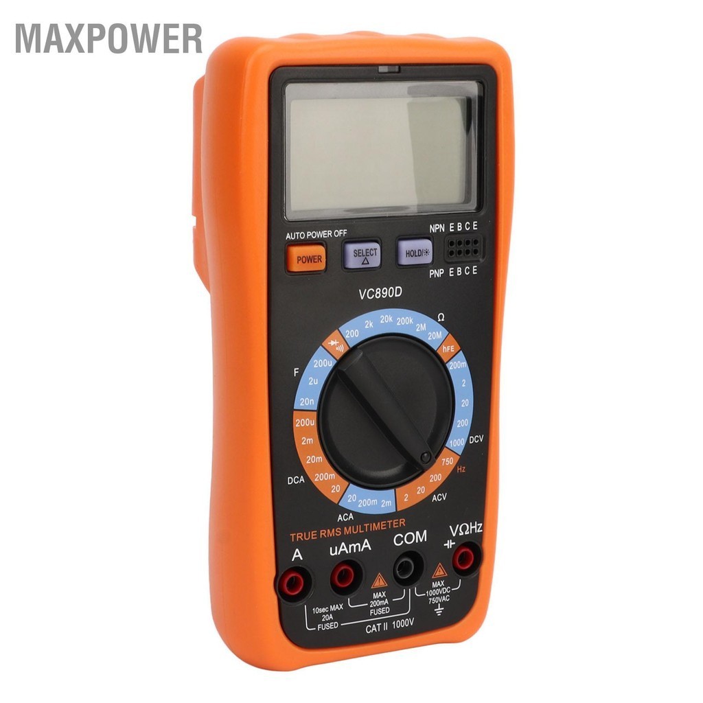 Maxpower มัลติมิเตอร์แบบดิจิตอล DC AC โวลต์มิเตอร์ Ohm Volt Amp Test Meter ไฟฟ้า Ohmmeter พร้อมไดโอดเครื่องตรวจจับความต่อเนื่อง