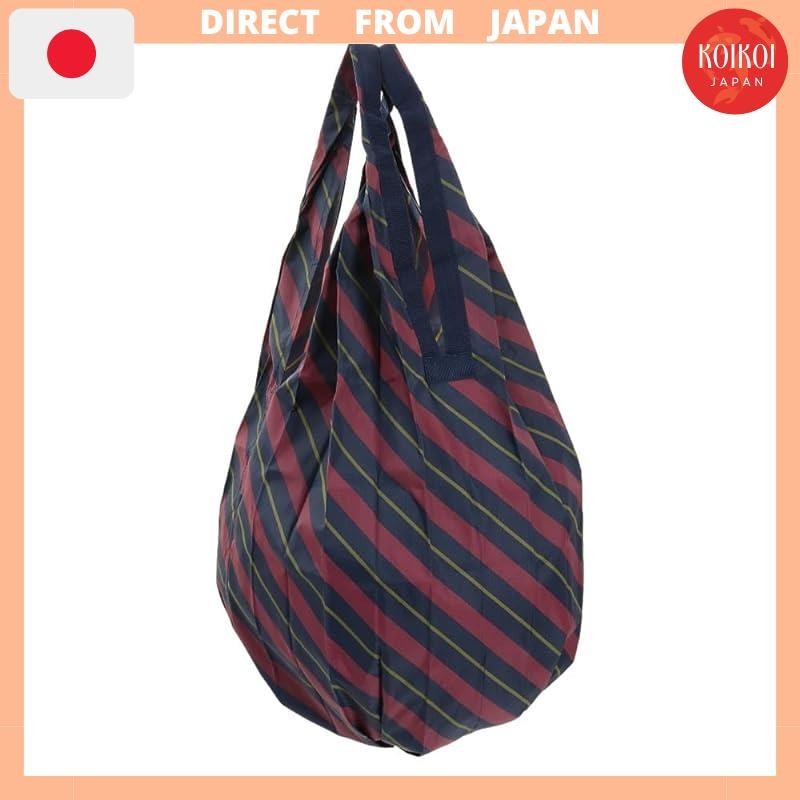MARNA Shupatto Compact Bag Drop Diagonal Stripe Vertical Type Foldable Eco Bag S460NS
