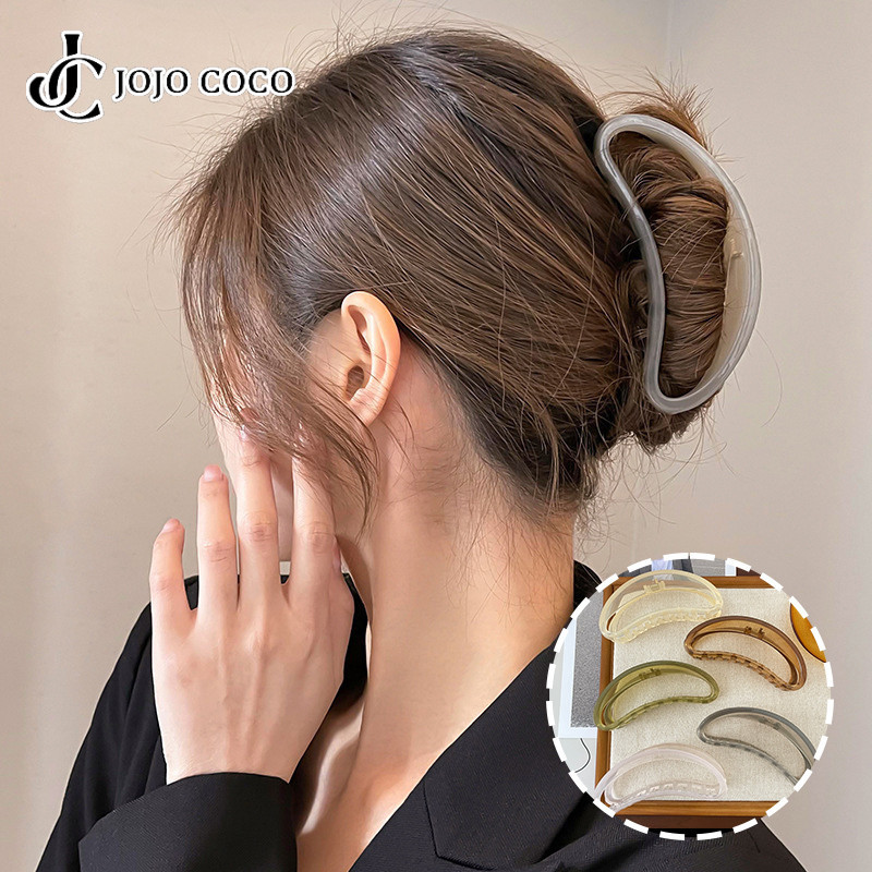 Jojo COCO Acetate Jelly สี Semicircular Hollow Crescent Shark คลิป High-end ผู ้ หญิงอุปกรณ ์ เสริมผม