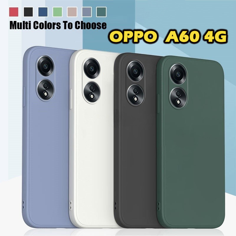เคสโทรศัพท์ เคสขอบเหลี่ยม สำหรับ OPPO A17 A17K A3X A60 4G Reno12 TPU Case เคสซิลิโคนแบบอ่อน เคสซิลิโคน ออปโป เอ60