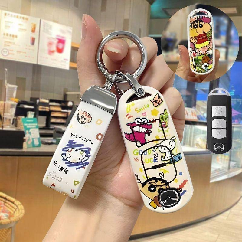 Mazda ปลอกกุญแจรถ cx4 cx5 mazda 2 6 cx3 cx8 cx30 เคสกุญแจรถยนต์ เคสกุญแจรีโมทรถยนต์