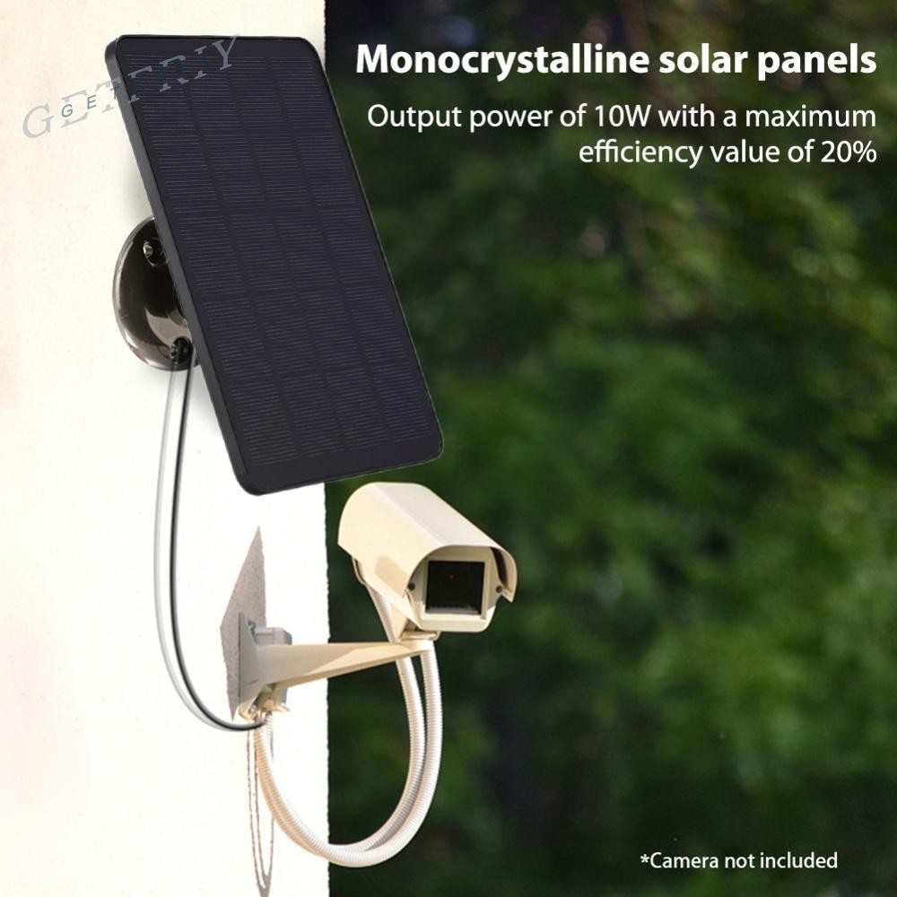 10w 5V Solar Panel Charger Type-C DC5521 Monocrystalline สําหรับไฟ Courtyard - [Getfriy.th ]