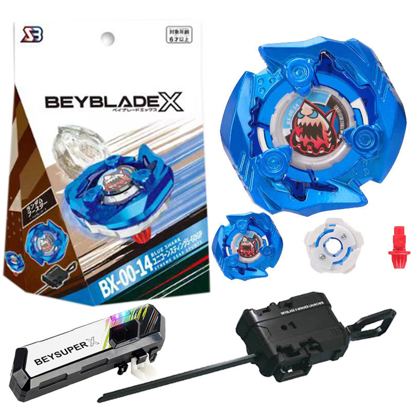 Limited Edition Beyblade X BX-14 Shark Edge Blue Beyblade Xtreme พร้อม Launcher Led Grip ชุดสําหรับ Beyblade Burst ของเล่นเด็กสําหรับเด็กของขวัญวันเกิด