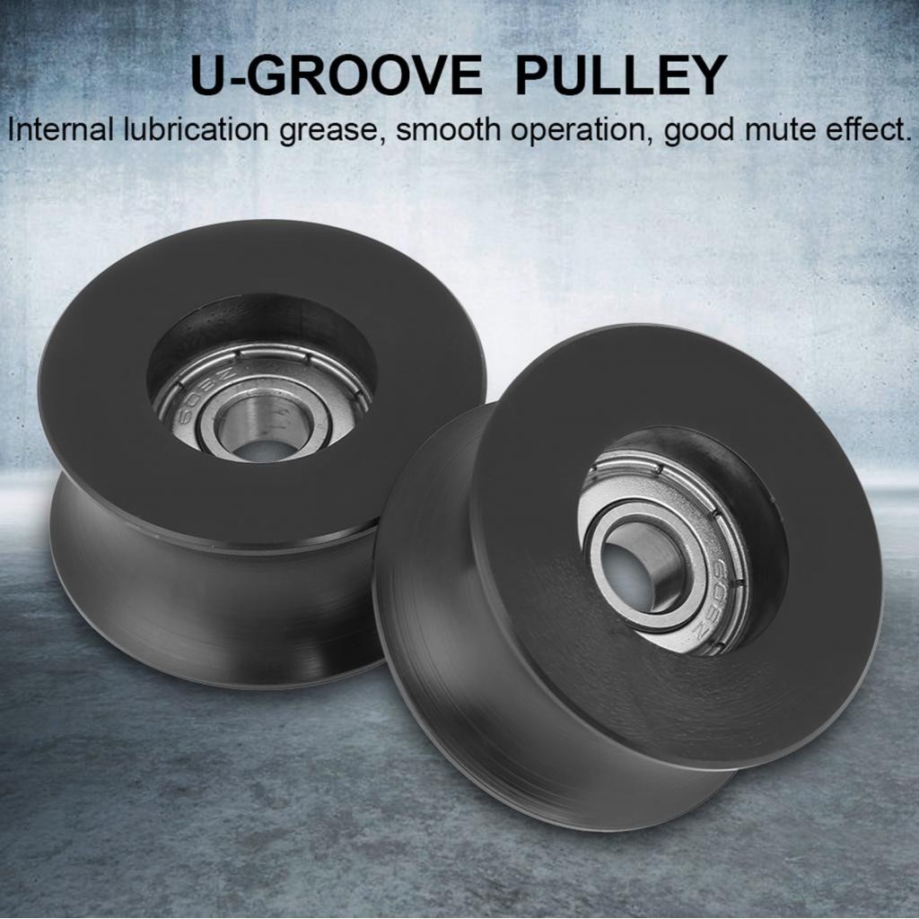 4 ชิ้น 0840UU U ประเภท U- Pulley Roller Guide แบริ่งล้อ 8x40x20.7 มิลลิเมตร