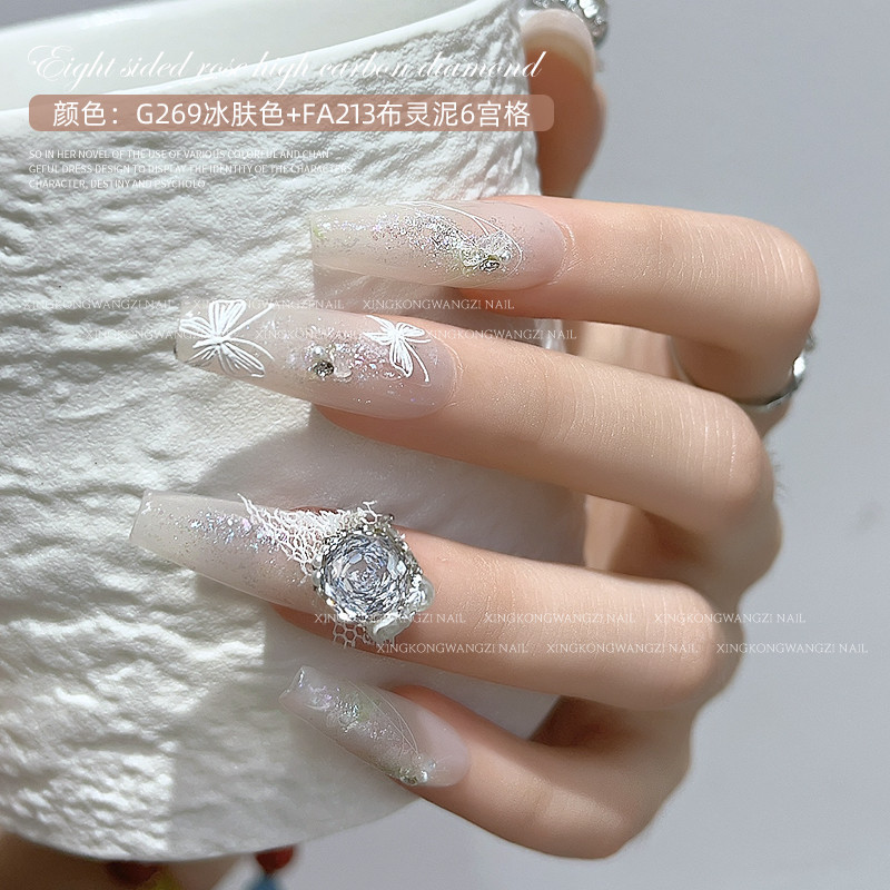 1ชิ้นแพ็คคาร์บอนสูงเพชรเพทายแปดเหลี่ยมกุหลาบมิลเลนเนียมกุหลาบกระพริบเล็บเพชรเครื่องประดับเกรดแฮนด์เมดอุปกรณ์ตกแต่งเล็บ - รูปที่ 2