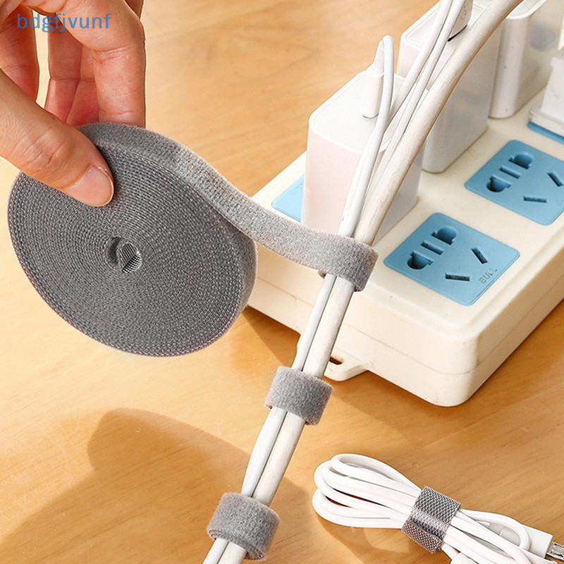 Bdgf 5m Reusable Cable Organizer โต๊ะลวด Winder Cable Tie Organizer ข้อมูลสายป้องกันสายไฟเทป DIY อุปกรณ์เสริม TH