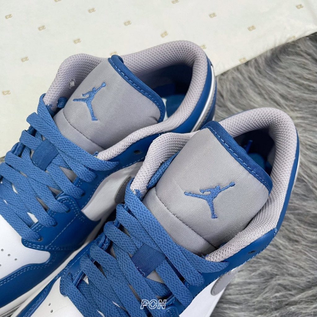 Air A/J 1 Low True Blue Real Blue Blue Grey A/J 1 Low-Top Mens Shoes 553558-412