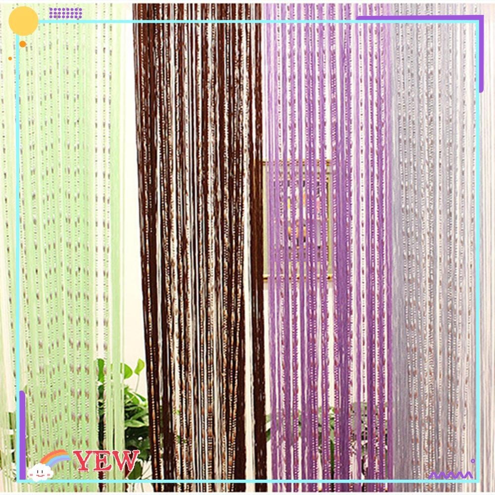 Yew 1Mx2M ผ้าม่านสายแก้วคริสตัลโซ่ลูกปัดหน้าจอพู่ผ้าม่านประตู