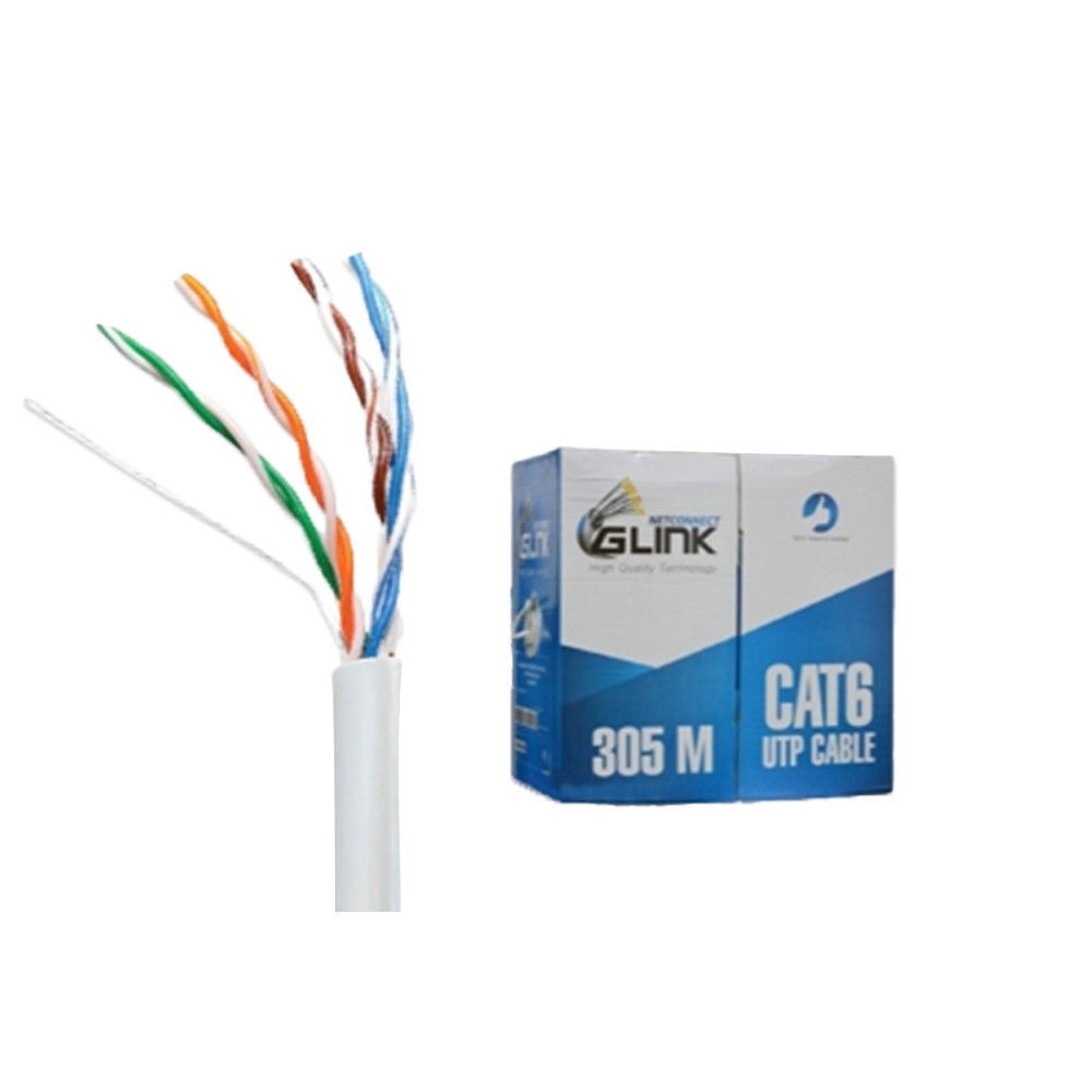 รวมสายแลนภายใน GLINK INDOOR GL5001 GL5004 GL6001 GL6003 CAT5E/CAT6 UTP CABLE หลายความยาว