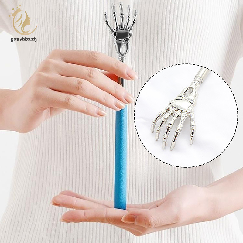 [goushbshiy] สแตนเลสกลับ Scratcher Telescopic Back Itch Scratcher สําหรับชายชรานวดง่ายผ่อนคลาย Old Man Happy Health ผลิตภัณฑ์ TH