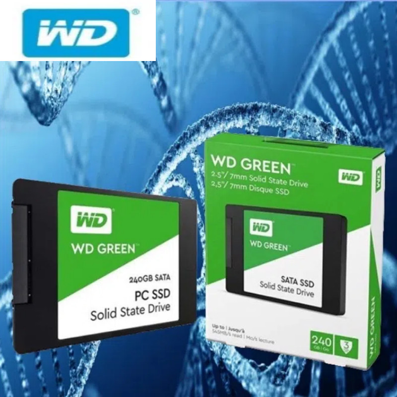 [ ของแท้] Western Digital Internal WD-GREEN SSD 120GB 240GB 480GB 1TB (6GB/S) SATA III คอมพิวเตอร์ตั้งโต๊ะติดตั้ง 2.5 นิ้ว (รับประกัน 3 ปี)