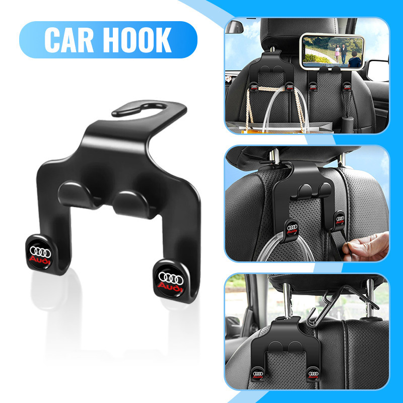 รถที่นั่งพนักพิงซ่อน Multi-Functional Hook แขวนสําหรับ Audi Sline A1 A3 A4 A5 A6 A7 A8 B5 B6 B7 B8 C