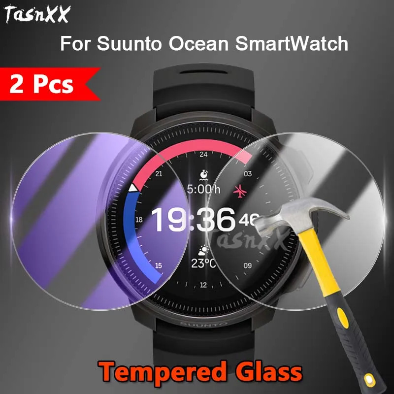 1/2/3/5 PCS สําหรับ Suunto Ocean SmartWatch 2.5D Ultra Slim HD Clear/Anti สีม่วง 9H กระจกนิรภัยป้องกันหน้าจอฟิล์ม