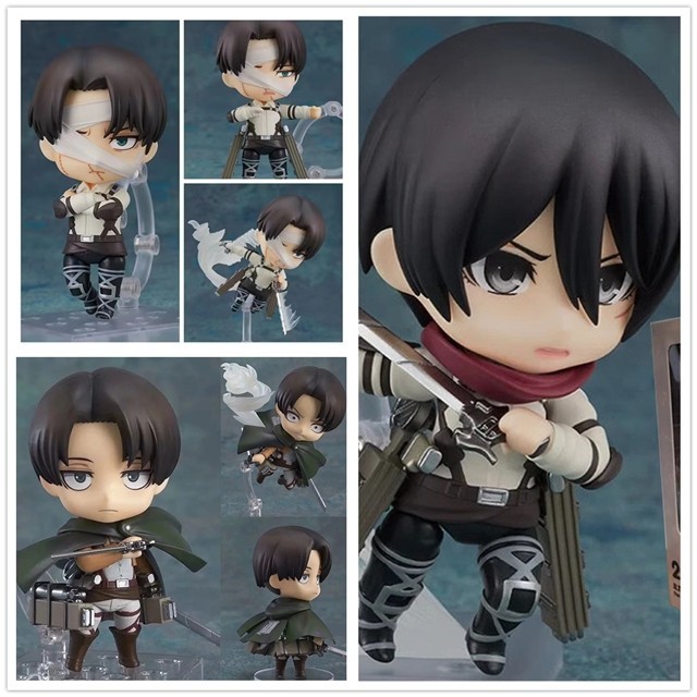 โจมตีtitan NendoroidอะนิเมะEren Levi Mikasa Ackerman Hans Zoe Erwin Smith Reiner Braun Action Figure