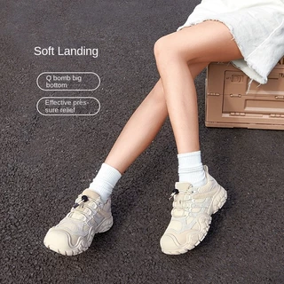 Camel รองเท้าผู้หญิงวิ่งเดินป่ากลางแจ้งรองเท้าพ่อหนา Soled กีฬาปีนเขา