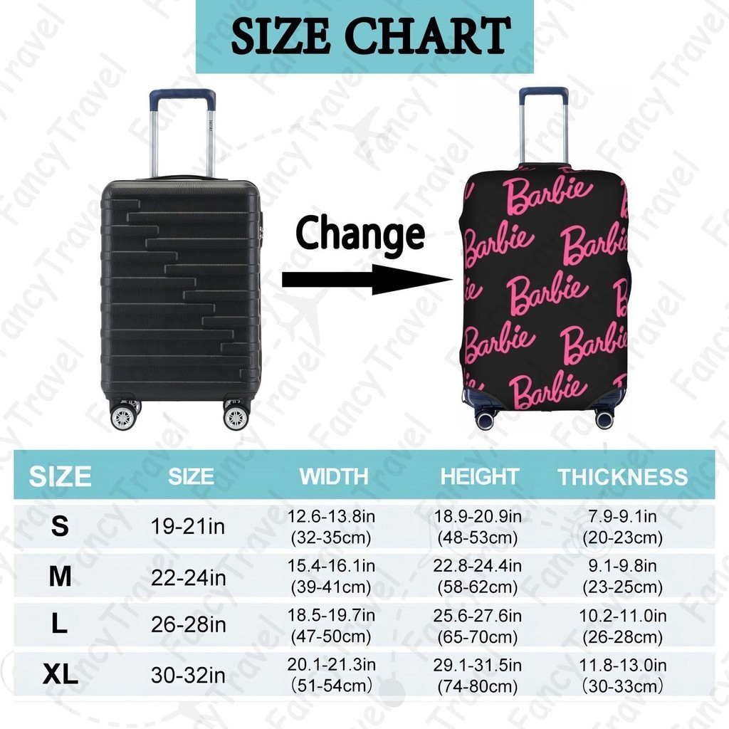 FancyTravel ผ้าคลุมกระเป๋าเดินทาง กระเป๋าเดินทาง ผ้ายึดได้เยอะ กันฝุ่น กันรอย สวมใส่ได้ ข้น 18/20/22/24/26/28/32นิ้ว