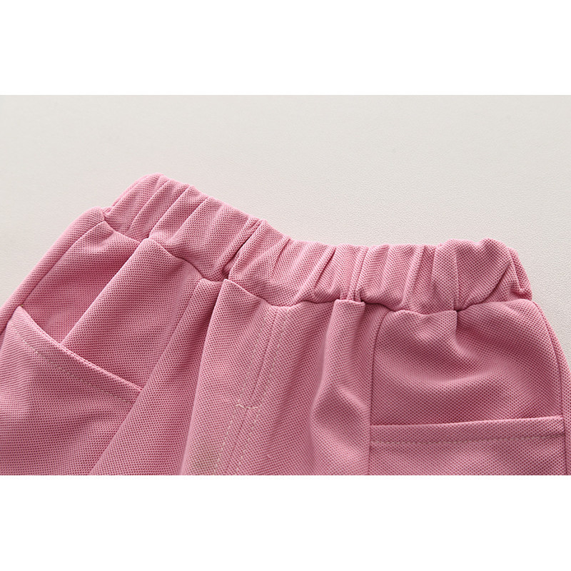 0-5 ปีเด็กชายฤดูร้อนเสื้อยืด + กางเกงขาสั้นสูทเสื้อผ้าเด็กสาวกางเกงขาสั้นที่เรียบง่ายชุดสองชิ้น - รูปที่ 6