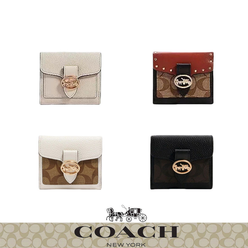 Coach ส่วนลดเวลาจํากัด-กระเป๋าสตางค์เหรียญสุภาพสตรี-กระเป๋าใส่เหรียญ