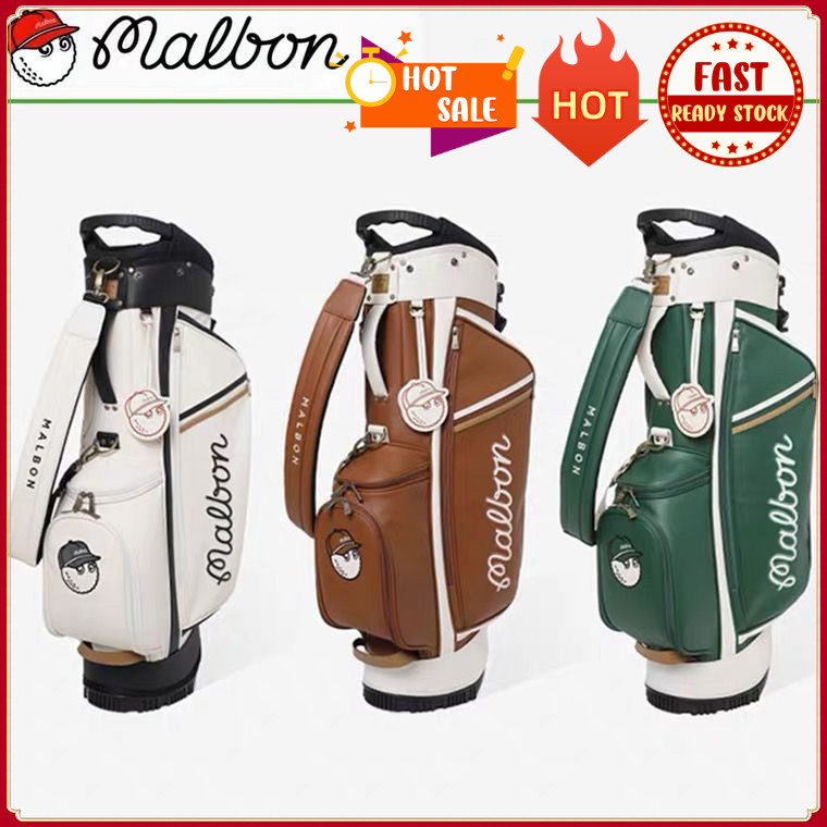 [MALB] ถุงกอล์ฟ ผู้ชายผู้หญิง pu กันน้ํา Multifunctional Bracket Bag หมวกคู่ QB2407 01MX