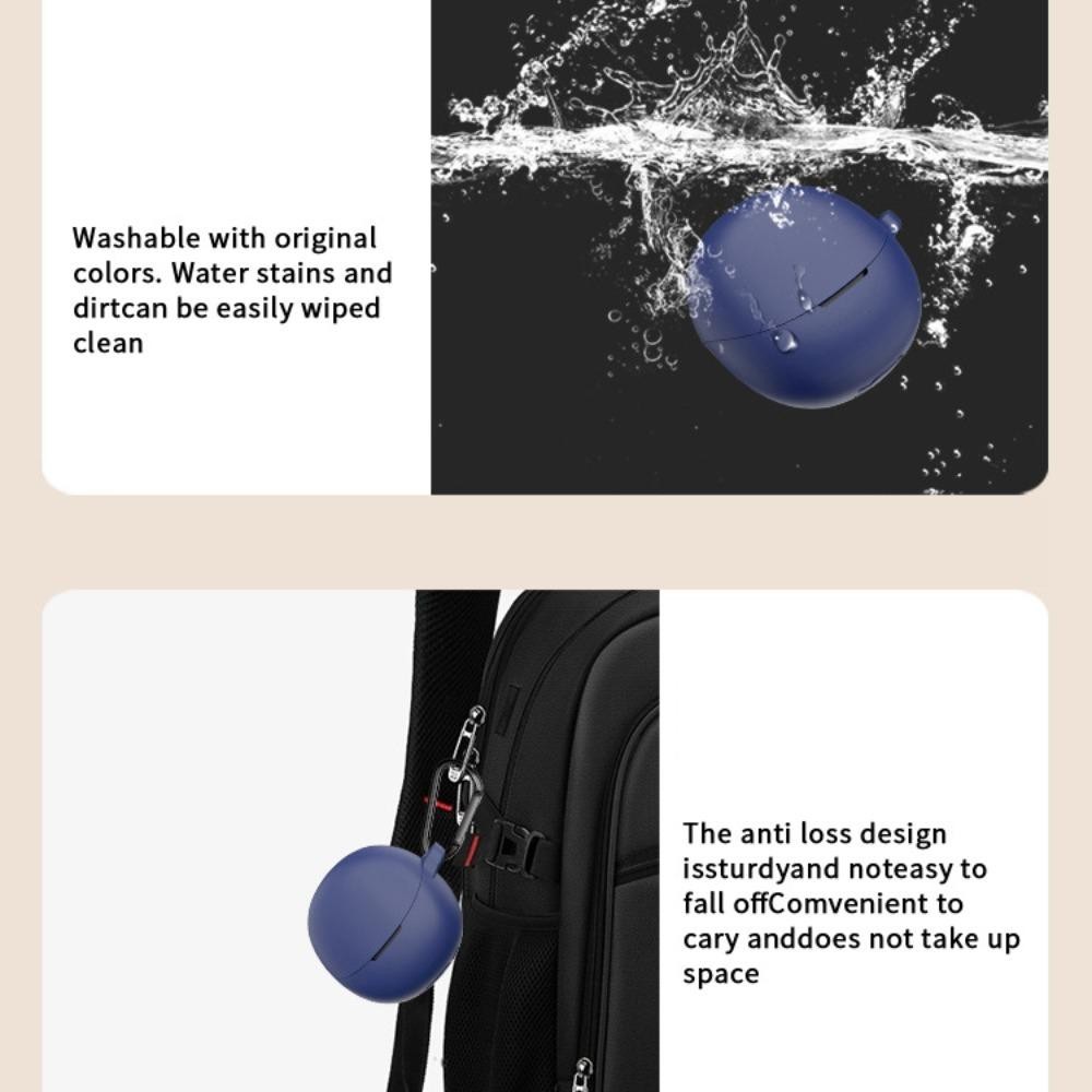 ฝาครอบ MYRON, ป้องกันกันกระแทก, นุ่มพร้อมตะขออุปกรณ์เสริมหูฟังเคสซิลิโคนสําหรับ QCY Aailbuds /+(HT10)