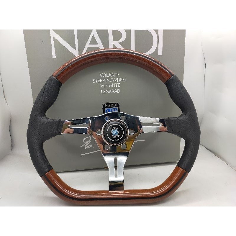 พวงมาลัยซี่ซี่โครเมียม Nardi classic 14 นิ้ว