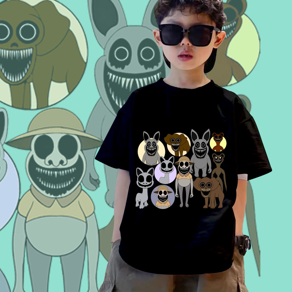 Children's T-shirt 🍒 แขนสั้นสำหรับเด็ก ZOONOMALY 8 สีเด็กแขนสั้นผ้าฝ้าย100cm-150cm /9 Children's T-s