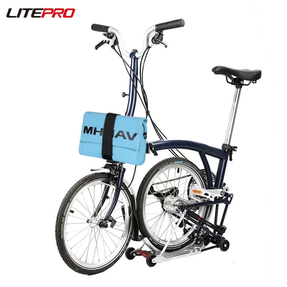 Litepro จักรยานพับ Messenger กระเป๋ากันน้ํากลางแจ้งกระเป๋าแฟชั่นสําหรับจักรยาน Brompton Dahon