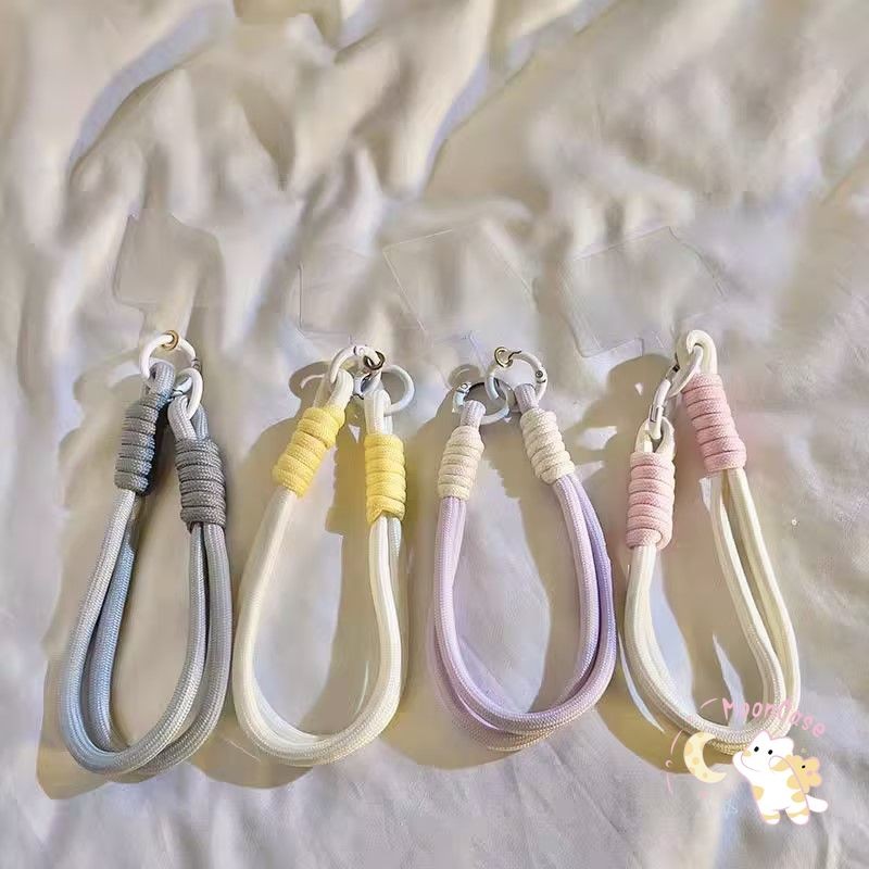 สายคล้องหกเส้นถักมือ เบาและทนทาน เหมาะสำหรับโทรศัพท์ กล้อง กุญแจ ดีไซน์เรียบง่ายแต่มีสไตล์