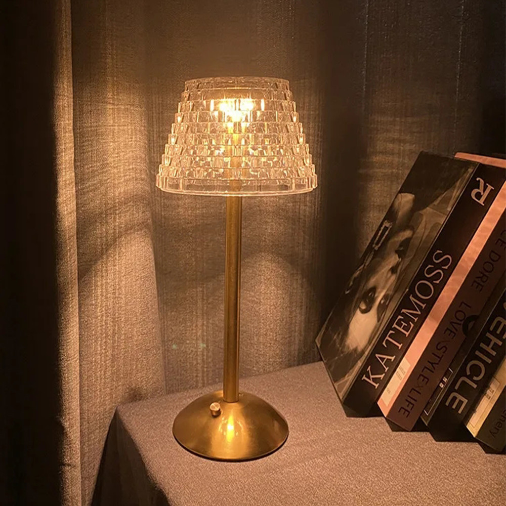 Wireless Touch Sensor โคมไฟตั้งโต๊ะไร้สายหรี่แสงได้เดสก์ท็อป Night Light สําหรับตกแต่งห้องนอน Light