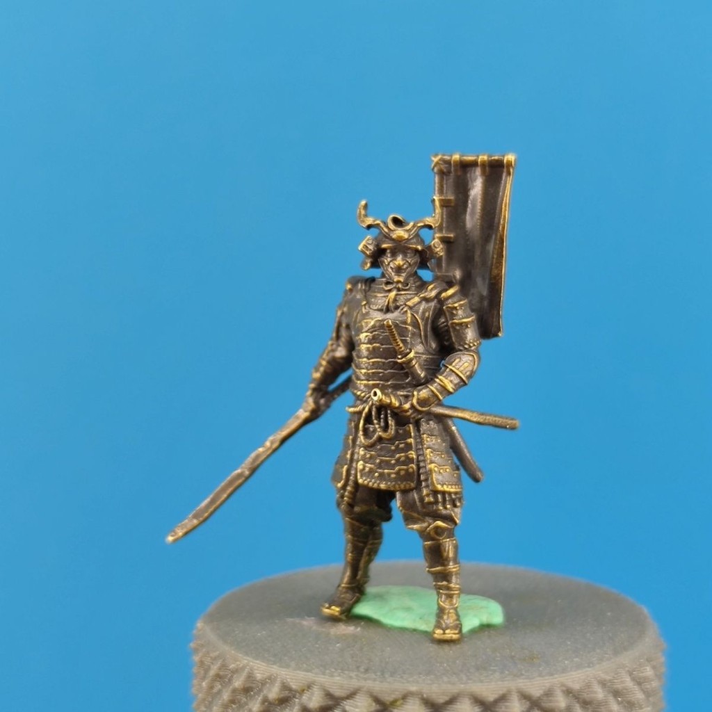 บ้านม่านทองเหลือง Samurai ทหาร Hand-Made Micro ภูมิทัศน์เครื่องประดับภูมิทัศน์โลหะรุ่น Samurai รถทหาร Inter