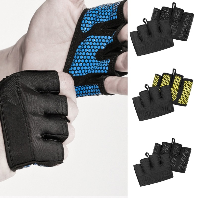 Amonoay Cushion Gym Gloves ถุงมือฟิตเนสกันลื่นสําหรับยกน้ําหนักและฝึกความแข็งแรง